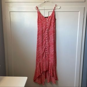 Shein Red High Low Maxi Dress